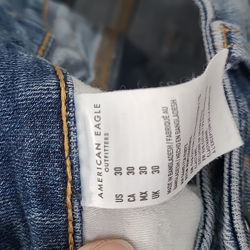 American Eagle Mens Distressed Shorts Denim PATCH size 30 - Picture 4 of 7